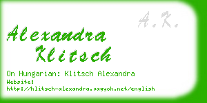 alexandra klitsch business card